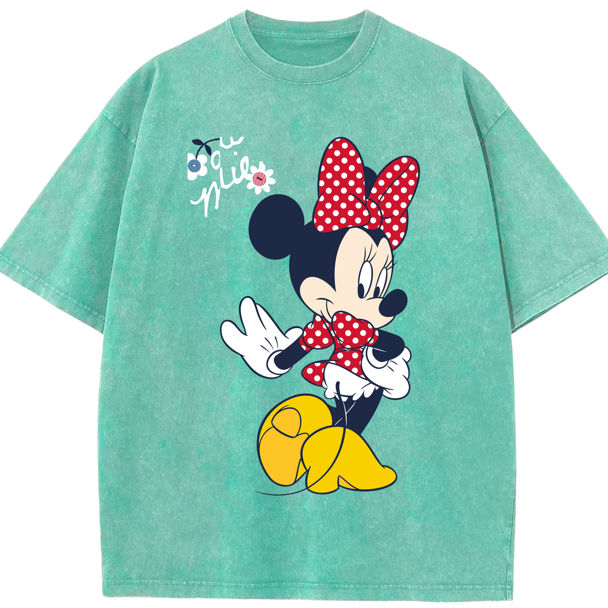 （画像用） ミッキーマウス Mickey Mouse 綿100% ヴィンテージ風 半袖Tシャツ（フロントプリント）